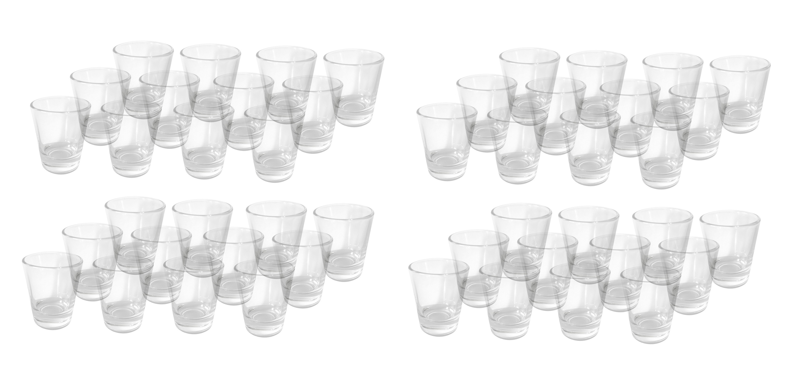6 - 48 Stück Schnapsglas Shot Kurzer Shotgläser Tequila 2cl - 4cl 20ml - 40ml - Afbeelding 9 van 9